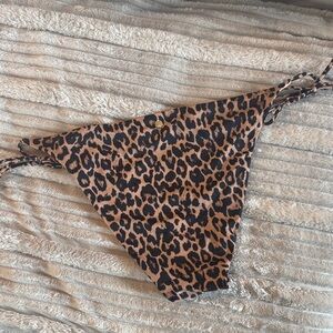 Victoria's Secret Leopard Print Bikini Bottoms - Brown and Black